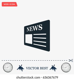 Flat icon of news