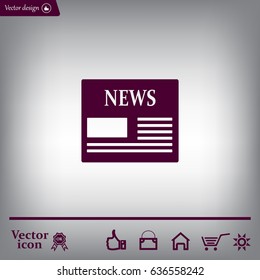 Flat icon of news