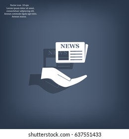 Flat icon of news