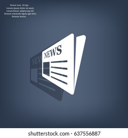 Flat icon of news