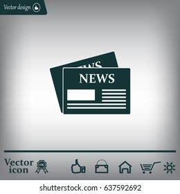 Flat icon of news
