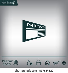 Flat icon of news