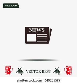Flat icon of news