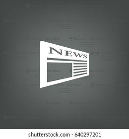 Flat icon of news