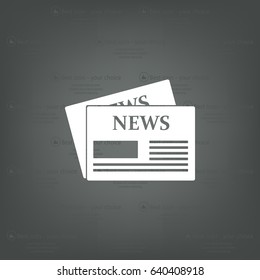 Flat icon of news