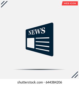 Flat icon of news