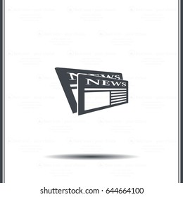 Flat icon of news