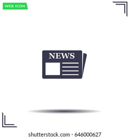 Flat icon of news