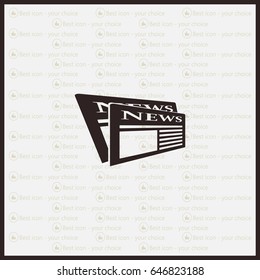 Flat icon of news