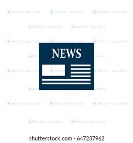 Flat icon of news