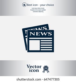 Flat icon of news