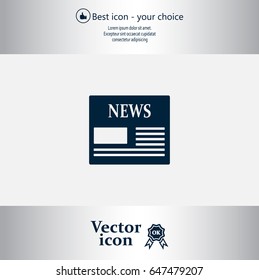 Flat icon of news