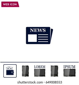 Flat icon of news