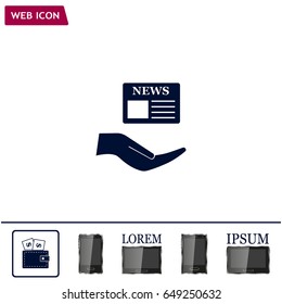 Flat icon of news