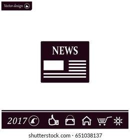 Flat icon of news