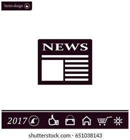 Flat icon of news