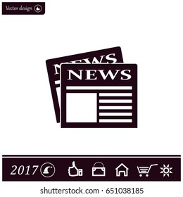 Flat icon of news