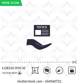 Flat icon of news