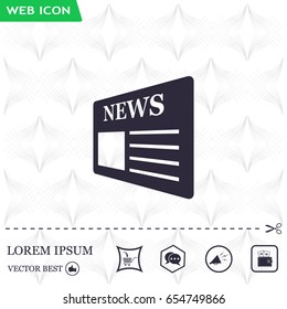 Flat icon of news