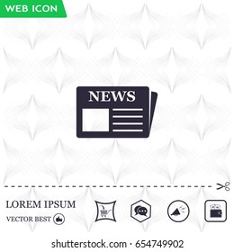 Flat icon of news