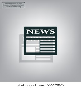 Flat icon of news