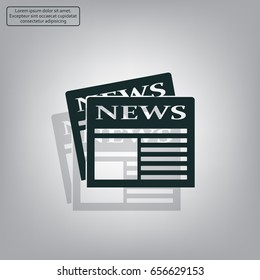 Flat icon of news