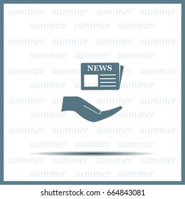 Flat icon of news