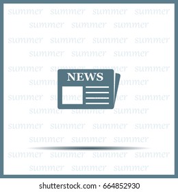 Flat icon of news