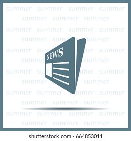 Flat icon of news