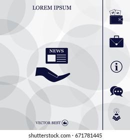 Flat icon of news
