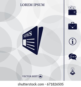 Flat icon of news
