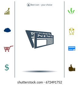 Flat icon of news