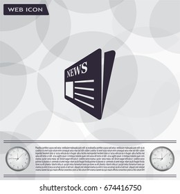 Flat icon of news