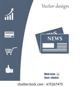 Flat icon of news