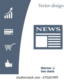 Flat icon of news