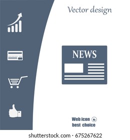 Flat icon of news