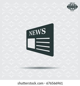 Flat icon of news