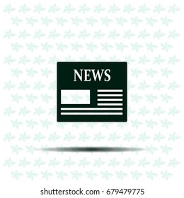 Flat icon of news