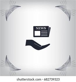 Flat icon of news