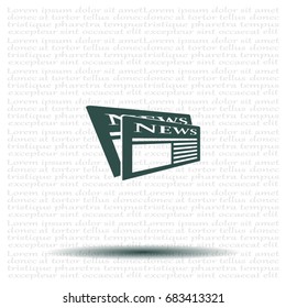 Flat icon of news