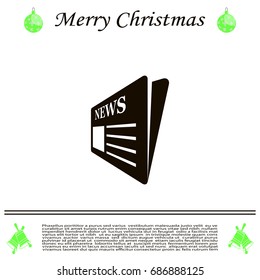 Flat icon of news