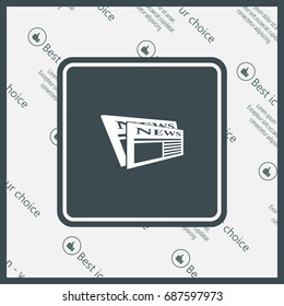 Flat icon of news