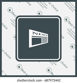 Flat icon of news