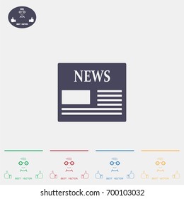 Flat icon of news