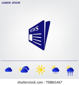 Flat icon of news