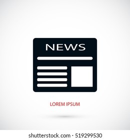 Flat icon of news, flat design best vector icon