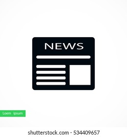 Flat icon of news, flat design best vector icon