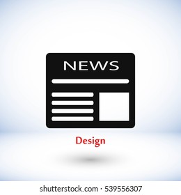 Flat icon of news, flat design best vector icon