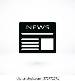 Flat icon of news, flat design best vector icon