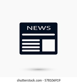 Flat icon of news, flat design best vector icon